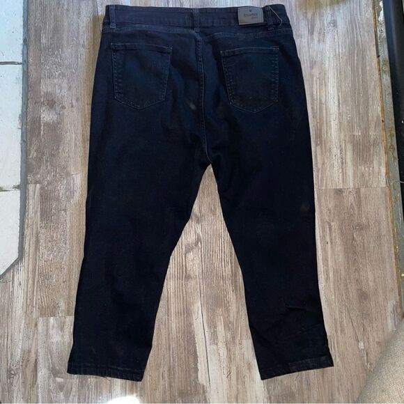 Blumix jeans  black denim 5 pocket Capri sz 20 - Picture 7 of 11